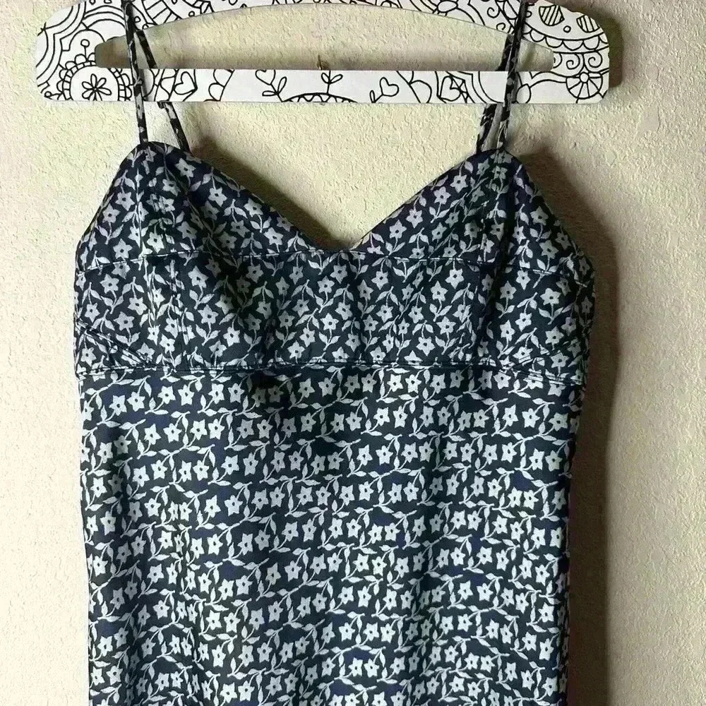 Free People On Our Radar Slip Dress Navy Combo size Medium